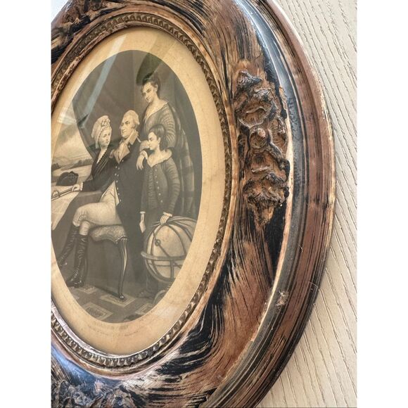 Antique George Washington Family framed etching president of the United States - Picture 4 of 6